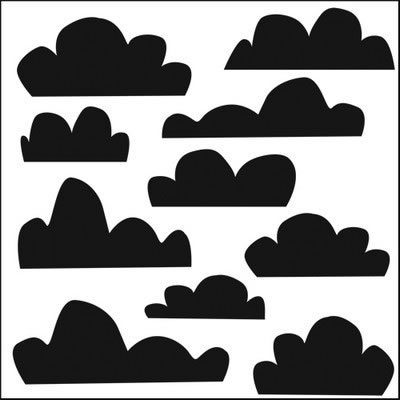 The Crafter's Workshop -12x12 Template Clouds  (sold in 3's)