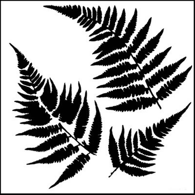 The Crafter's Workshop - 6x6  Template Ferns  (sold in 3's)