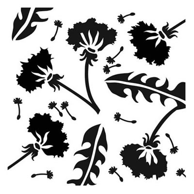 The Crafters Workshop - 6x6 Template - Dandelions  (sold in 3's)