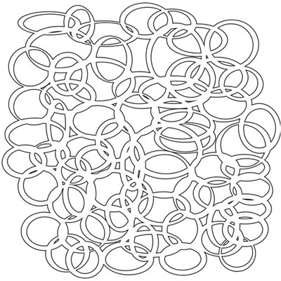 The Crafters Workshop - 12x12 Template - Ringlets  (sold in 3's)