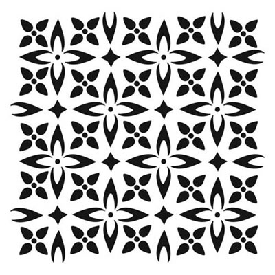 The Crafters Workshop - 6x6 Template - Flower Piecing  (sold in 3's)