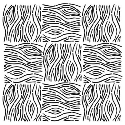 The Crafters Workshop - 12x12 Template - Wood Parquet  (sold in 3's)