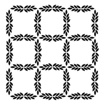 The Crafters Workshop - 6x6 Template - Leaf Grid  (sold in 3's)