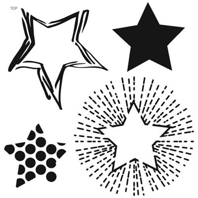The Crafters Workshop - 12x12 Template - Layered Stars  (sold in 3's)
