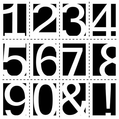 The Crafters Workshop - 6x6 Template - Life Numbers  (sold in 3's)