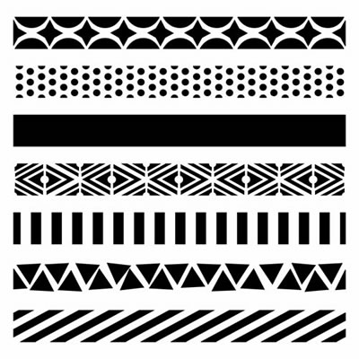 The Crafters Workshop - 12x12 Template - Pattern Strips  (sold in 3's)