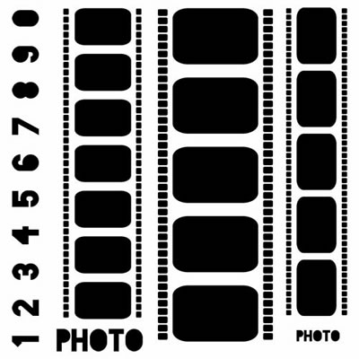 The Crafters Workshop - 12x12 Template - Filmstrips  (sold in 3's)