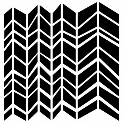 The Crafters Workshop - 12x12 Template - Chunky Chevron  (sold in 3's)