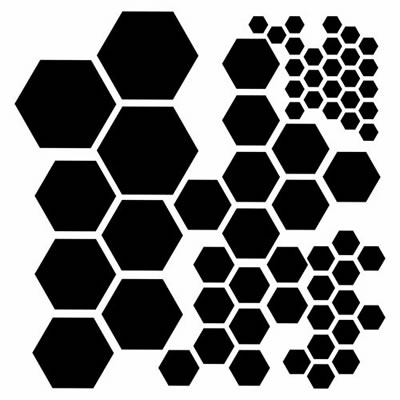 The Crafters Workshop - 6x6 Template - Hexagons  (sold in 3's)