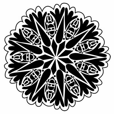The Crafters Workshop - 6x6 Template - Bug Doily  (sold in 3's)