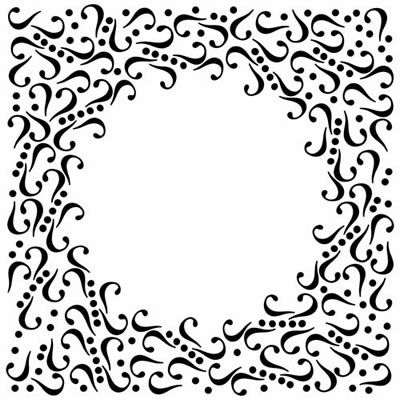 The Crafters Workshop - 6x6 Template - Curl Frame  (sold in 3's)