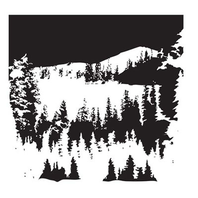 The Crafters Workshop - 12x12 Template - Snowy Treescape  (sold in 3's)