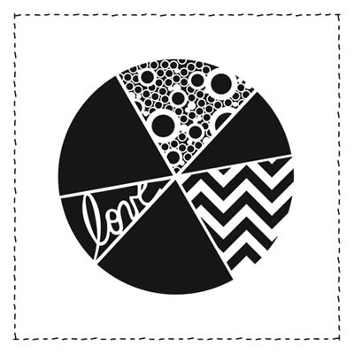 The Crafters Workshop - 6x6 Template - Pie Chart  (sold in 3's)