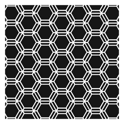 The Crafters Workshop - 12x12 Template - Honeycomb  (sold in 3's)