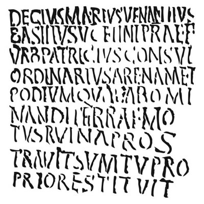 The Crafters Workshop - 12x12 Template - Roman Letters  (sold in 3's)