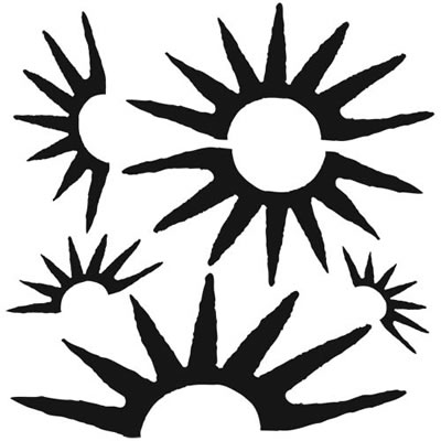 The Crafters Workshop - 6x6 Template - Sunray  (sold in 3's)
