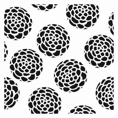 The Crafters Workshop - 12x12 Template - Scallop Flowers  (sold in 3's)