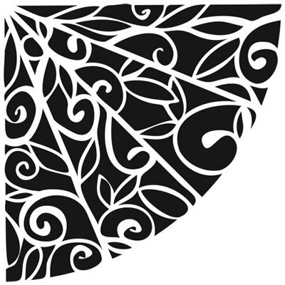 The Crafters Workshop - 6x6 Template - Flower Quarter  (sold in 3's)