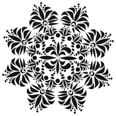 The Crafters Workshop - 12x12 Template - Fleur de Lis Doily  (sold in 3's)