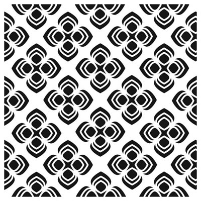 The Crafters Workshop - 6x6 Template - Peacock Pattern  (sold in 3's)