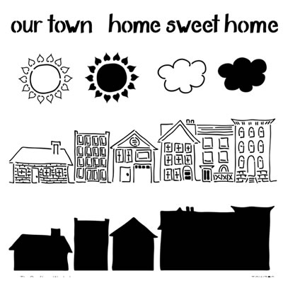 The Crafters Workshop - 12x12 Template - Sweet Home  (sold in 3's)