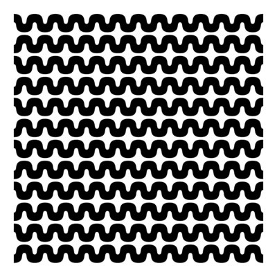 The Crafters Workshop - 12x12 Template - Squiggles  (sold in 3's)