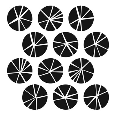 The Crafters Workshop - 12x12 Template - Shattered Circles  (sold in 3's)