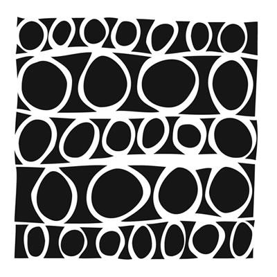 The Crafters Workshop - 12x12 Template - Circles in Lines  (sold in 3's)