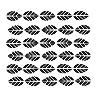 The Crafters Workshop - 6x6 Template - Striped Leaves  (sold in 3's)