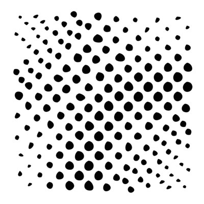 The Crafters Workshop - 12x12 Template - Halftone Circles  (sold in 3's)
