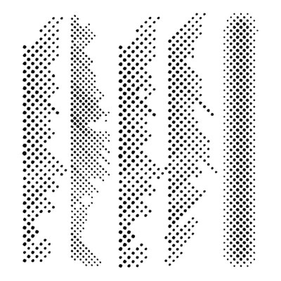 The Crafters Workshop - 12x12 Template - Halftone Borders  (sold in 3's)