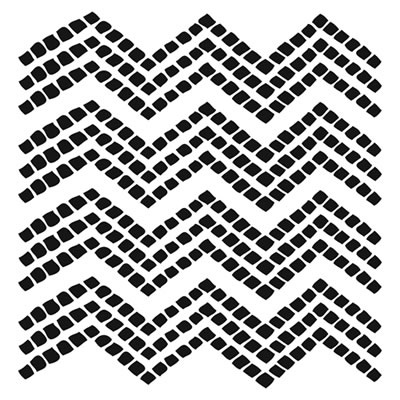 The Crafters Workshop - 12x12 Template - Chevron Tiles  (sold in 3's)
