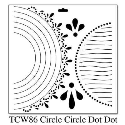 The Crafters Workshop - 12x12 Template - Circle Circle Dot Dot  (sold in 3's)