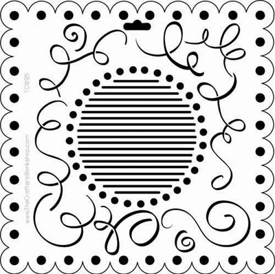 The Crafters Workshop - 12x12 Template - Scallop Swirls  (sold in 3's)