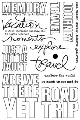 Technique Tuesday - Ali Edwards - Are We There Yet  (sold individually)