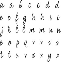 Technique Tuesday - Alphabet Stamp Set - Avalon Lowercase Letters Large  (sold individually)