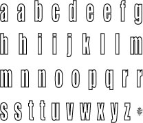 Technique Tuesday - Alphabet Stamp Set - Big Timber Line Lowercase Letters Large  (sold individually)