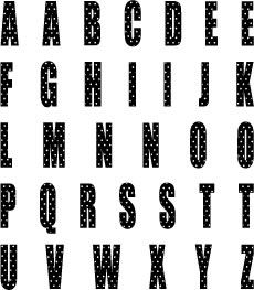 Technique Tuesday - Alphabet Stamp Set - Big Timber Dots Capital Letters Large  (sold individually)