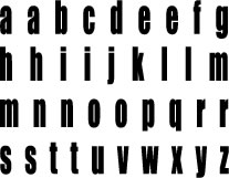 Technique Tuesday - Alphabet Stamp Set - Big Timber Lowercase Letters Large  (sold individually)