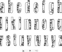 Technique Tuesday - Alphabet Stamp Set - Big Timber Meadow Lowercase Letters Tall  (sold individually)