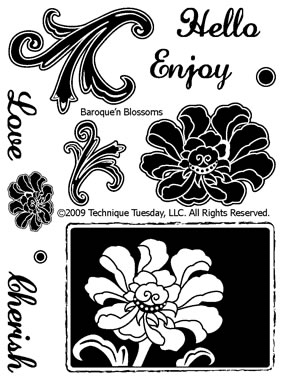 Technique Tuesday - Baroque'n Blossoms  (sold individually)