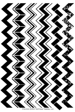 Technique Tuesday - Clear Stamps - Chevrons Two Step  (sold individually)