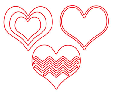 Technique Tuesday - Die - Puffy Hearts Trio  (sold individually)