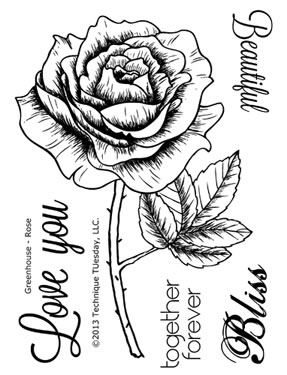Technique Tuesday - Greenhouse Society  Rose  PREORDER     (sold individually)