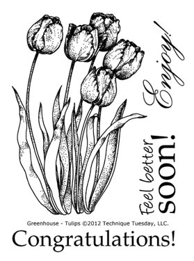 Technique Tuesday - Greenhouse Society  Tulips  PREORDER     (sold individually)