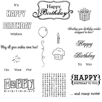 Technique Tuesday - Happy Birthday  (sold individually)