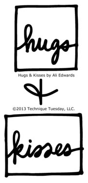 Technique Tuesday - Ali Edwards - Hugs & Kisses  (sold individually)