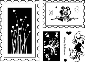 Technique Tuesday - Background & Image Stamp Sets - You've Got Mail  (sold individually)