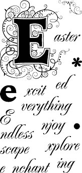 Technique Tuesday - Initially Yours - E  (sold individually)