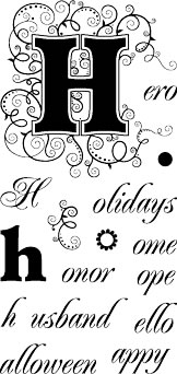 Technique Tuesday - Initially Yours - H  (sold individually)